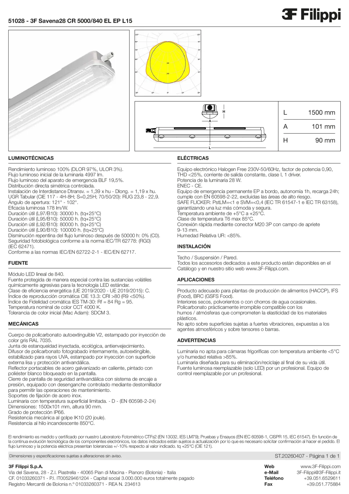 51028 - 3F Savena28 CR 5000-840 EL EP L15 - Datasheet - es