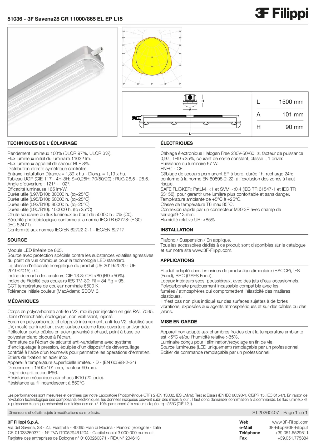 51036 - 3F Savena28 CR 11000-865 EL EP L15 - Datasheet - fr