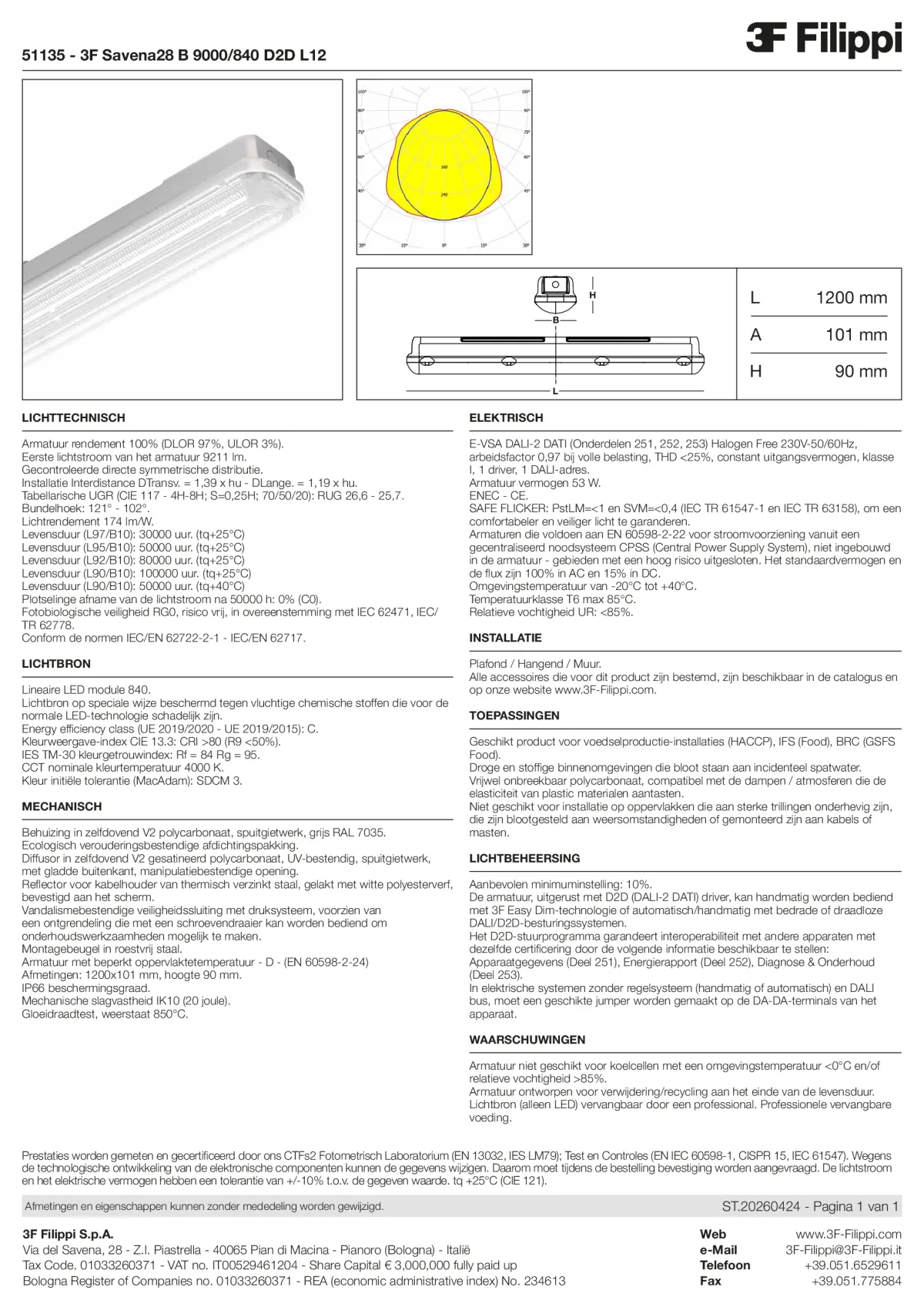 51135 - 3F Savena28 B 9000-840 D2D L12 - Datasheet - nl