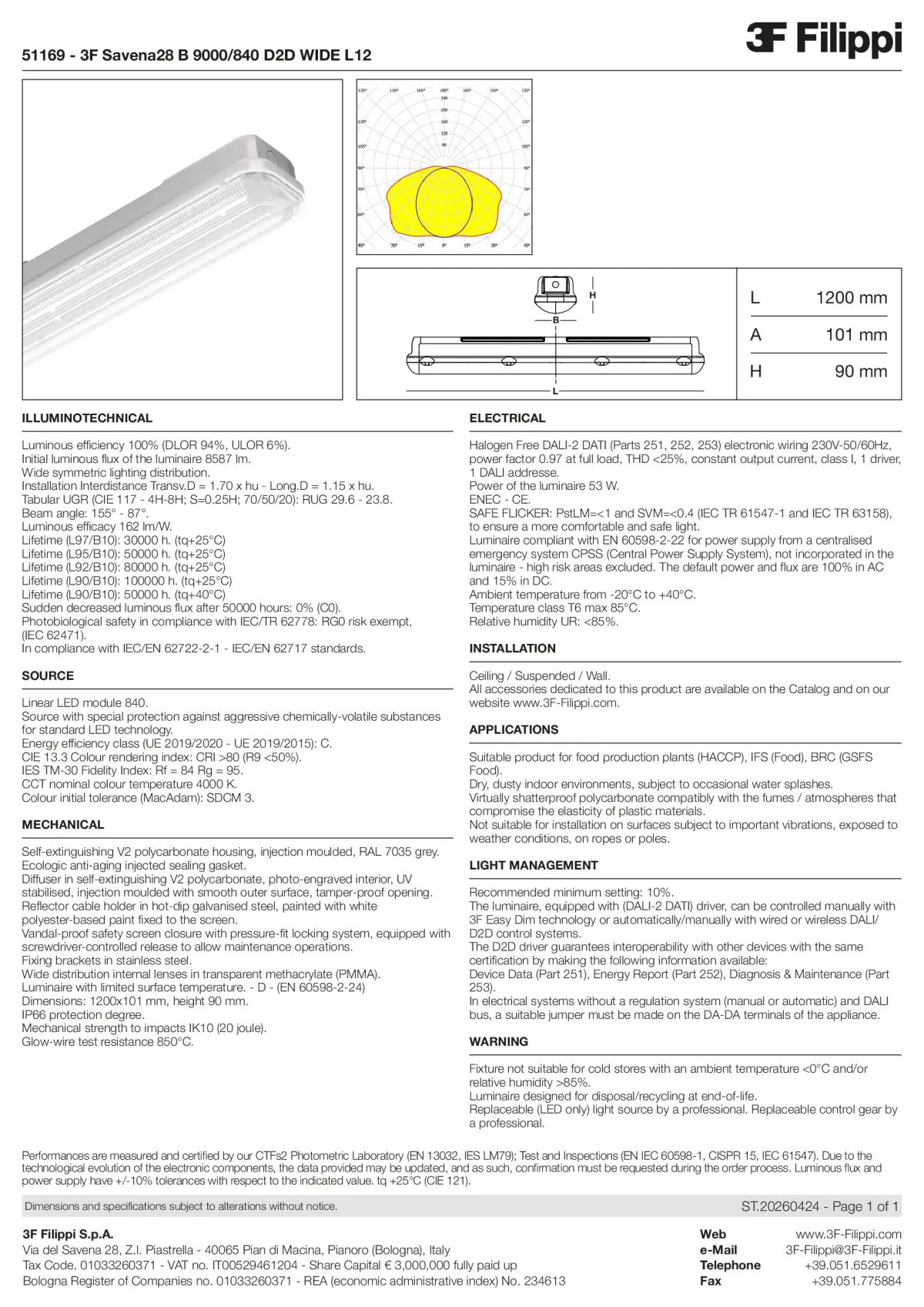 51169 - 3F Savena28 B 9000-840 D2D WIDE L12 - Datasheet - en