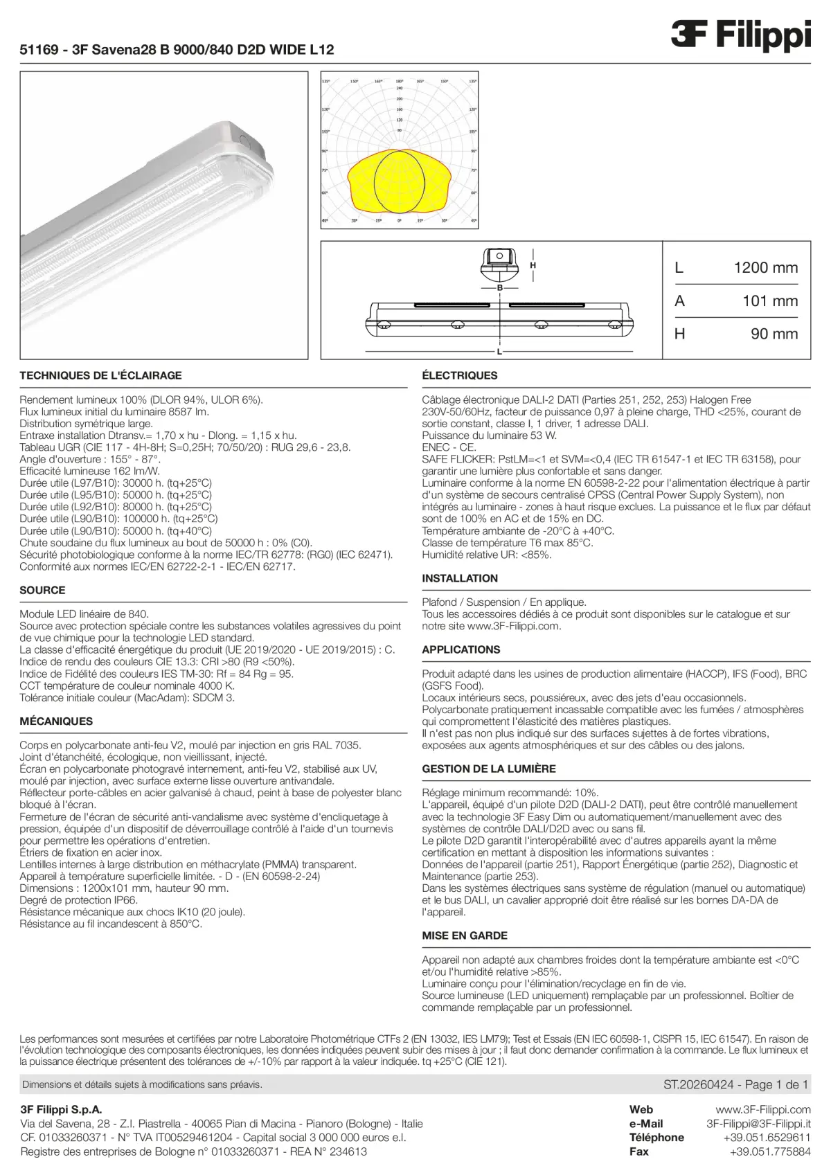 51169 - 3F Savena28 B 9000-840 D2D WIDE L12 - Datasheet - fr