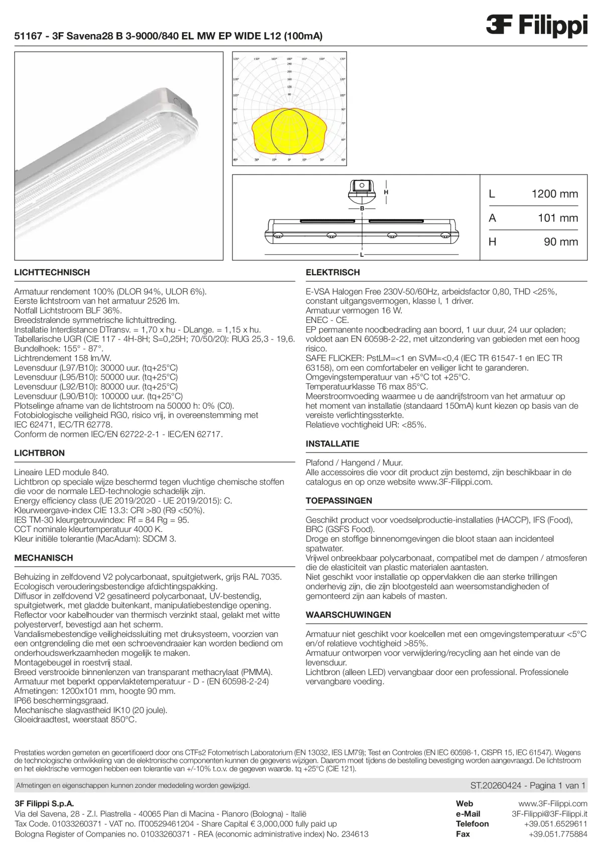 51167 - 3F Savena28 B 3-9000-840 EL MW EP WIDE L12 (100mA) - Datasheet - nl