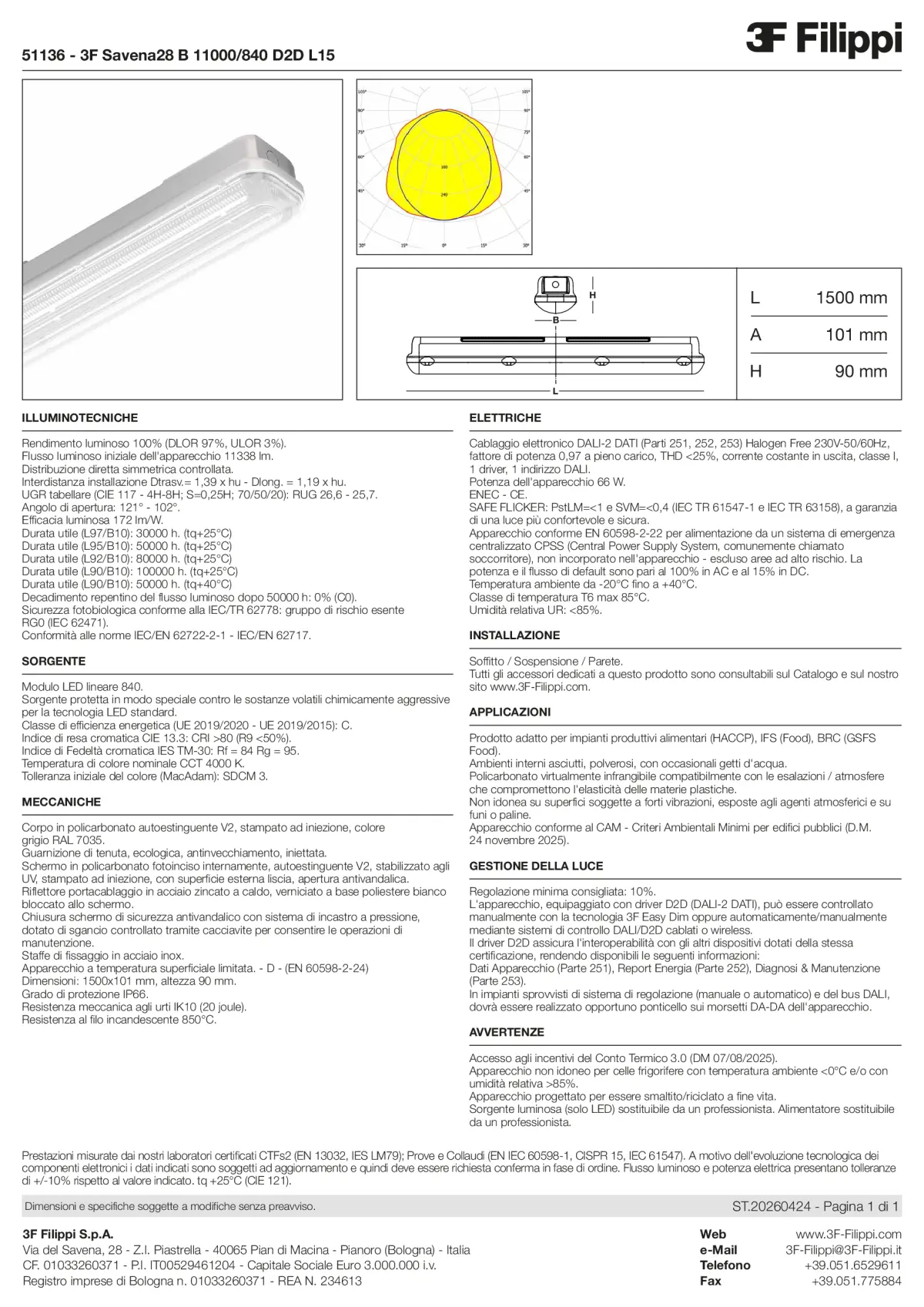 51136 - 3F Savena28 B 11000-840 D2D L15 - Datasheet - it