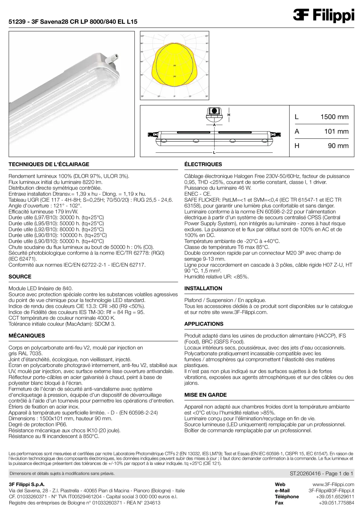 51239 - 3F Savena28 CR LP 8000-840 EL L15 - Datasheet - fr