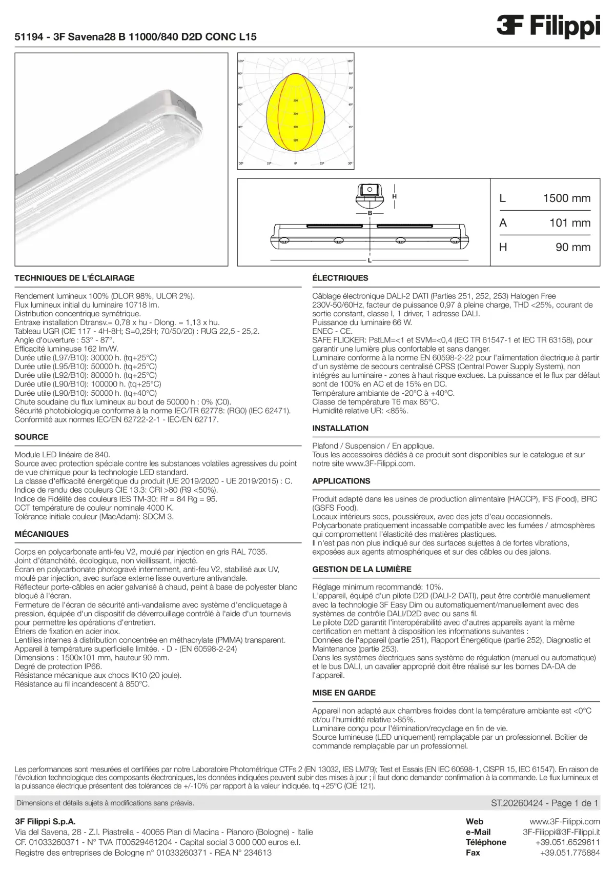 51194 - 3F Savena28 B 11000-840 D2D CONC L15 - Datasheet - fr