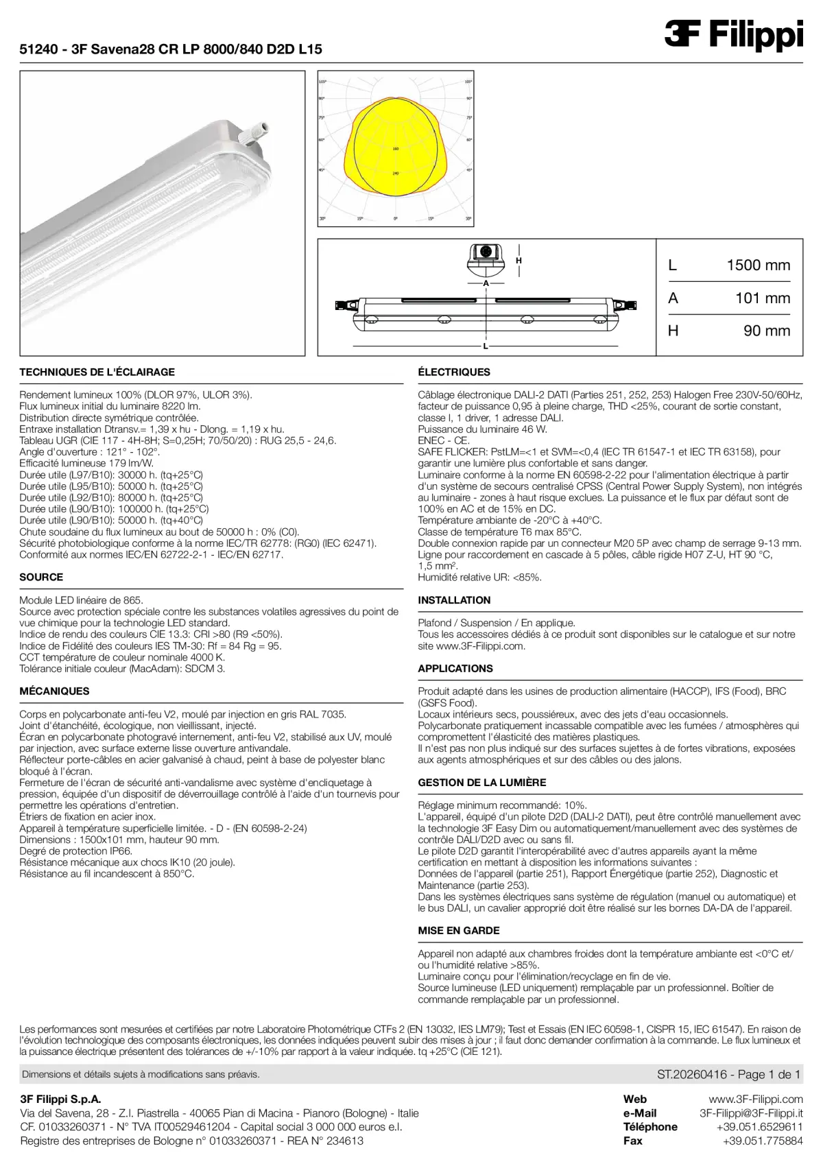 51240 - 3F Savena28 CR LP 8000-840 D2D L15 - Datasheet - fr