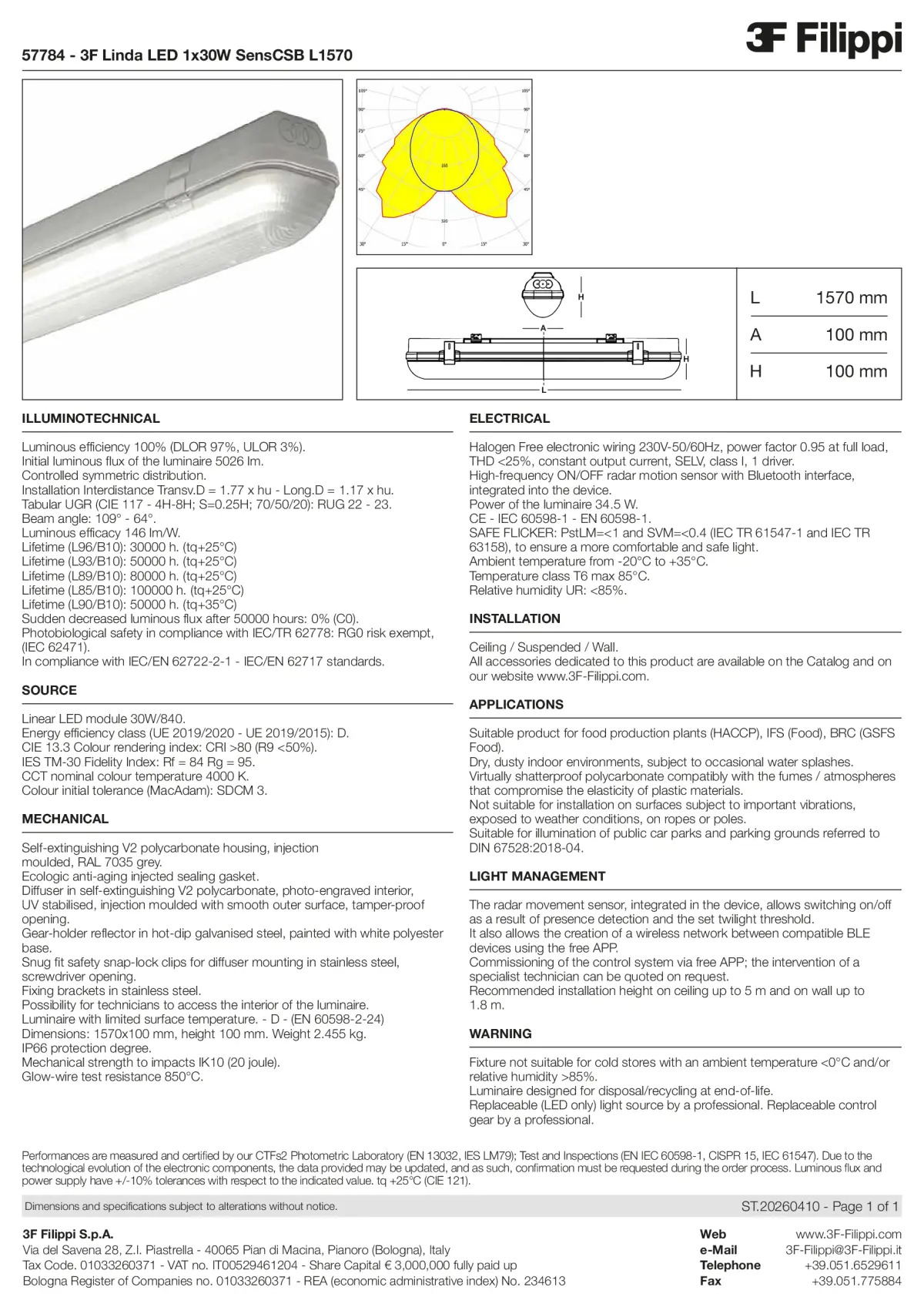 57784 - 3F Linda LED 1x30W SensCSB L1570 - Datasheet - en