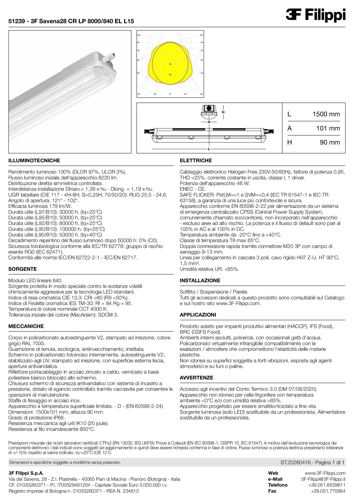 51239 - 3F Savena28 CR LP 8000-840 EL L15 - Datasheet - it
