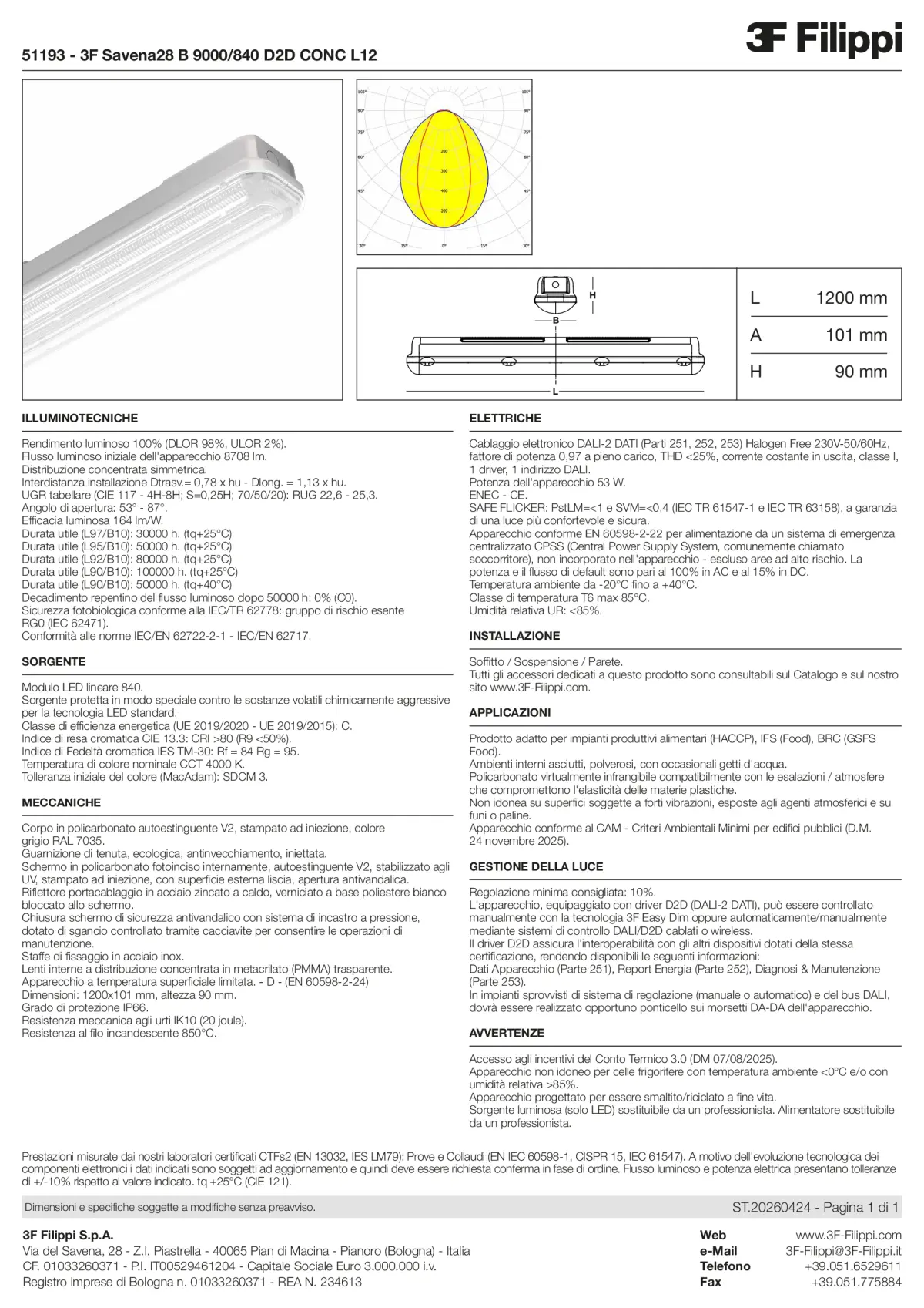 51193 - 3F Savena28 B 9000-840 D2D CONC L12 - Datasheet - it