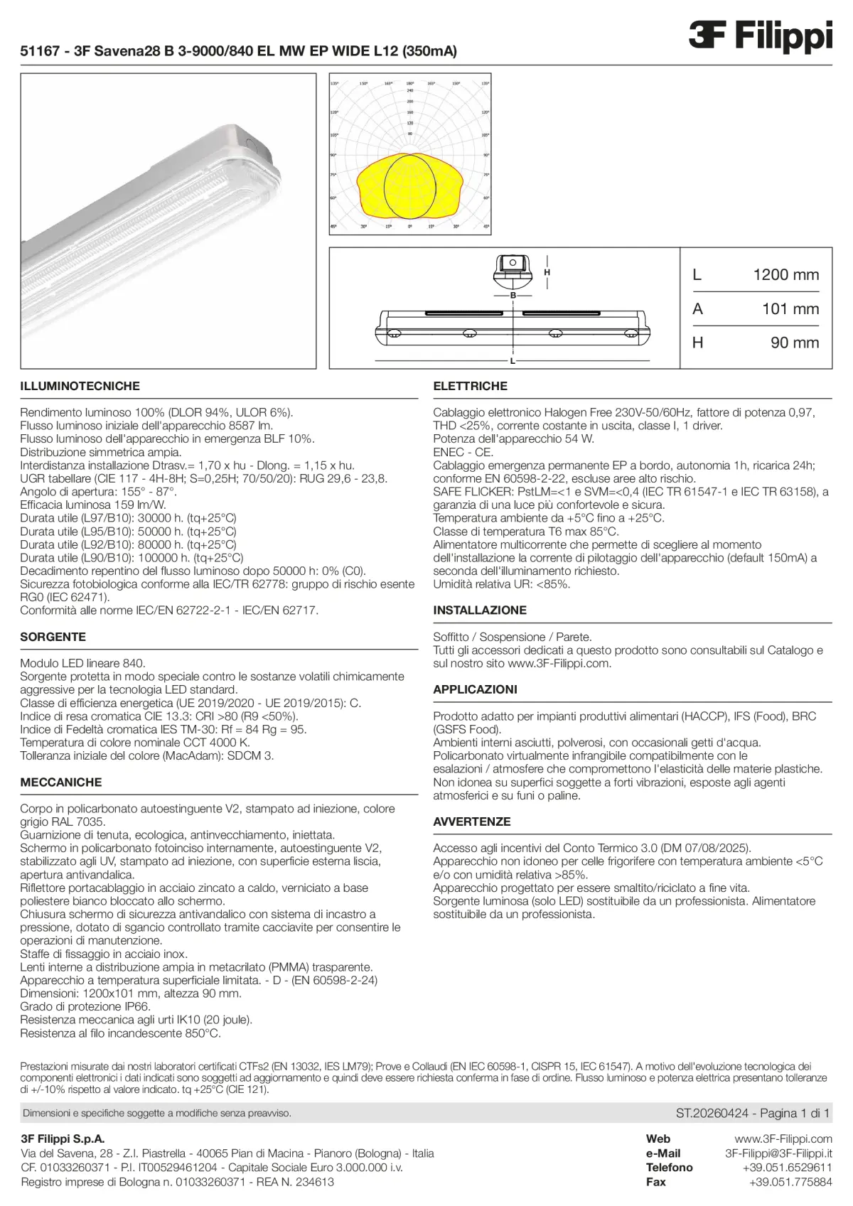 51167 - 3F Savena28 B 3-9000-840 EL MW EP WIDE L12 (350mA) - Datasheet - it