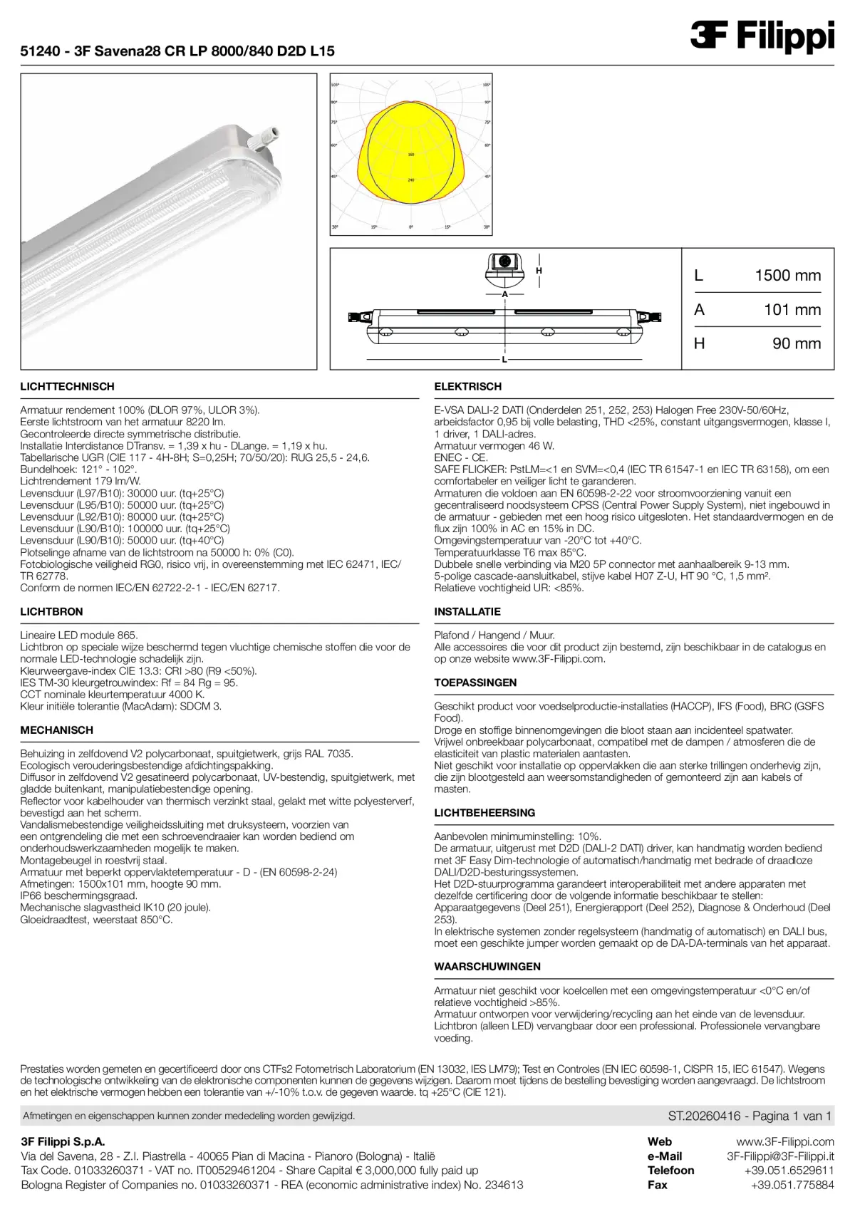 51240 - 3F Savena28 CR LP 8000-840 D2D L15 - Datasheet - nl