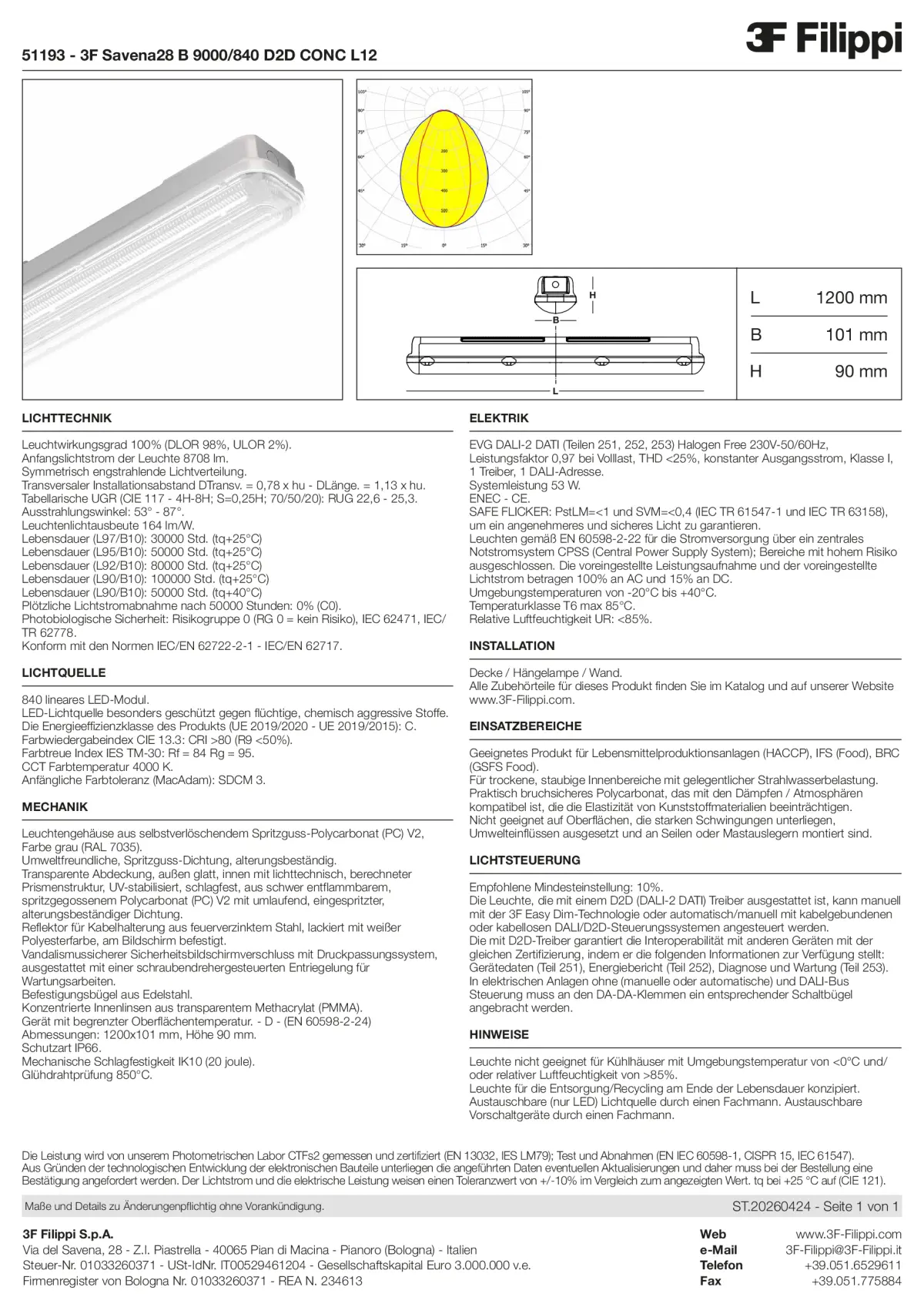 51193 - 3F Savena28 B 9000-840 D2D CONC L12 - Datasheet - de