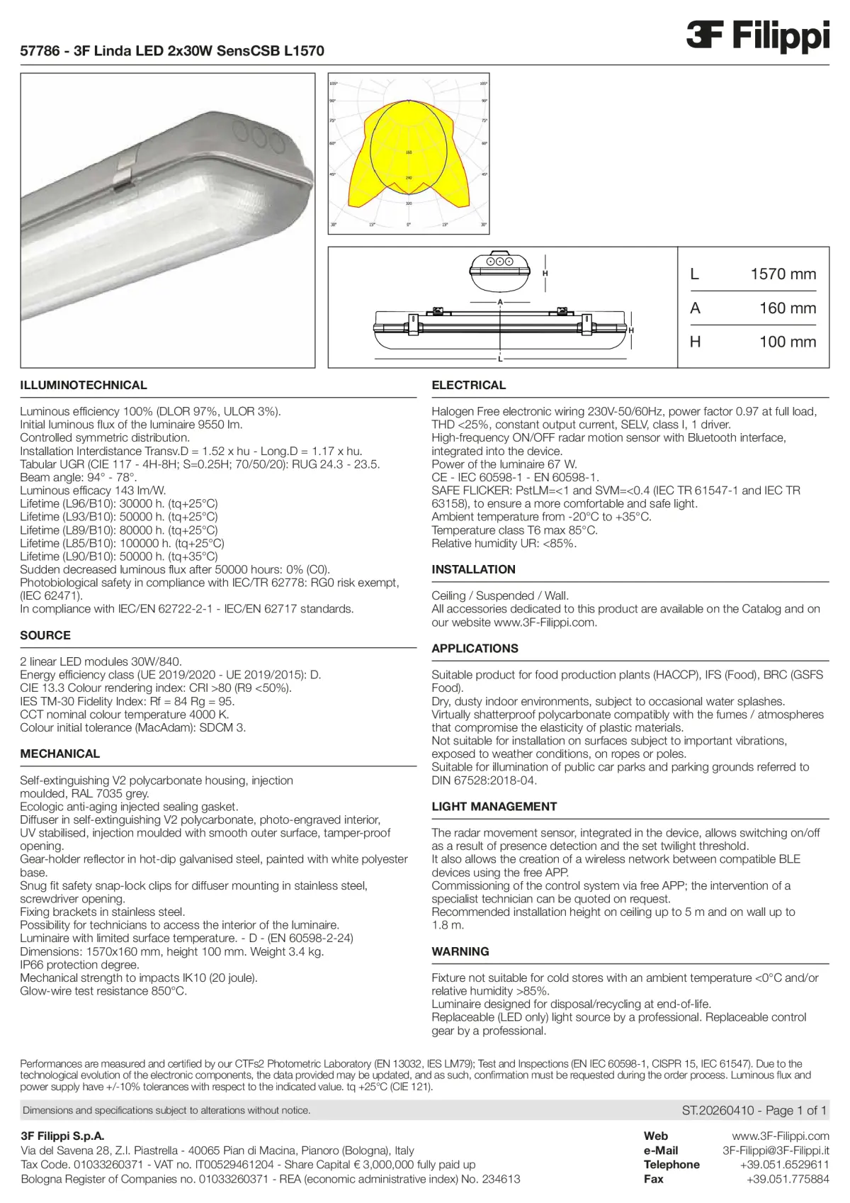 57786 - 3F Linda LED 2x30W SensCSB L1570 - Datasheet - en