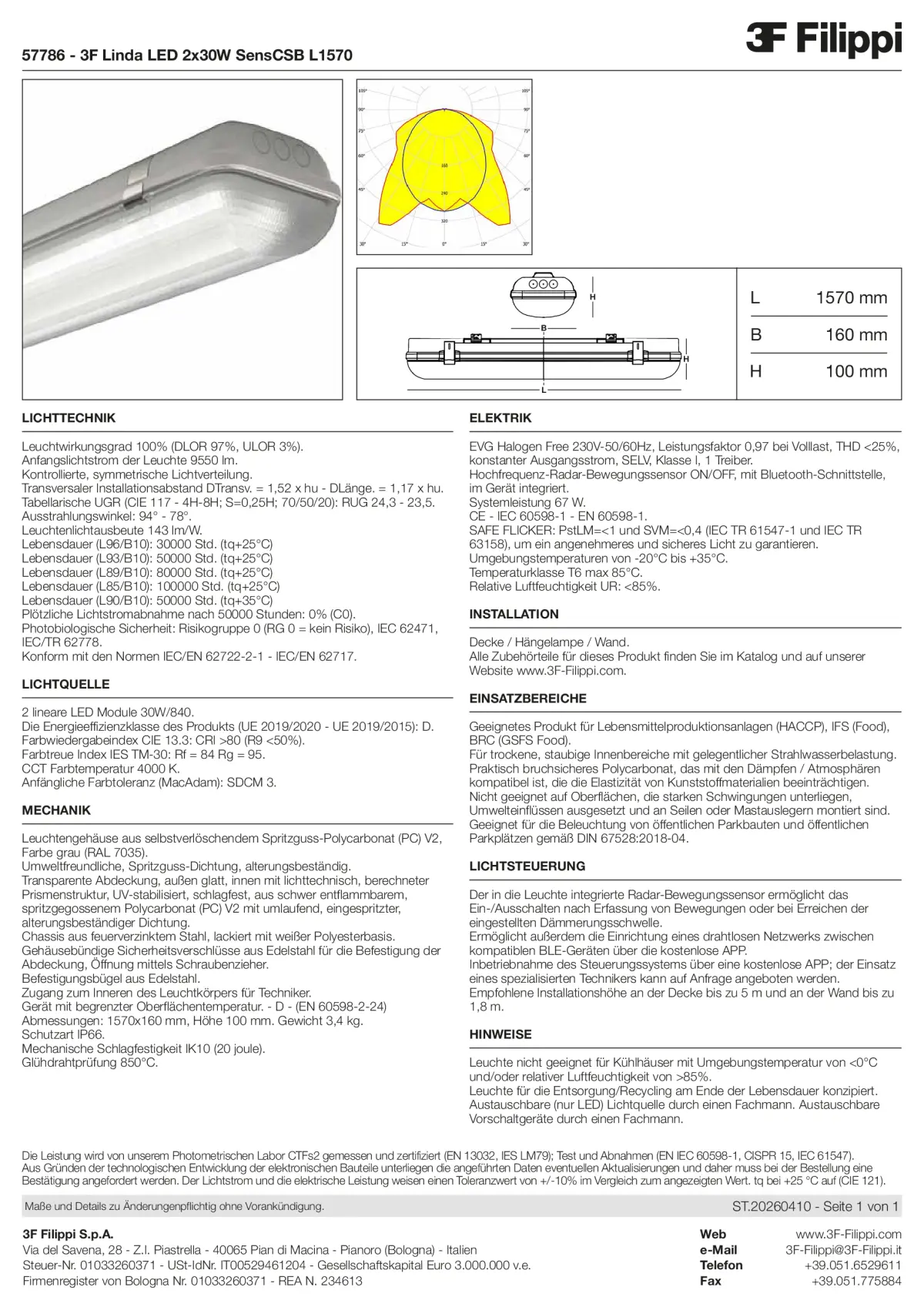 57786 - 3F Linda LED 2x30W SensCSB L1570 - Datasheet - de