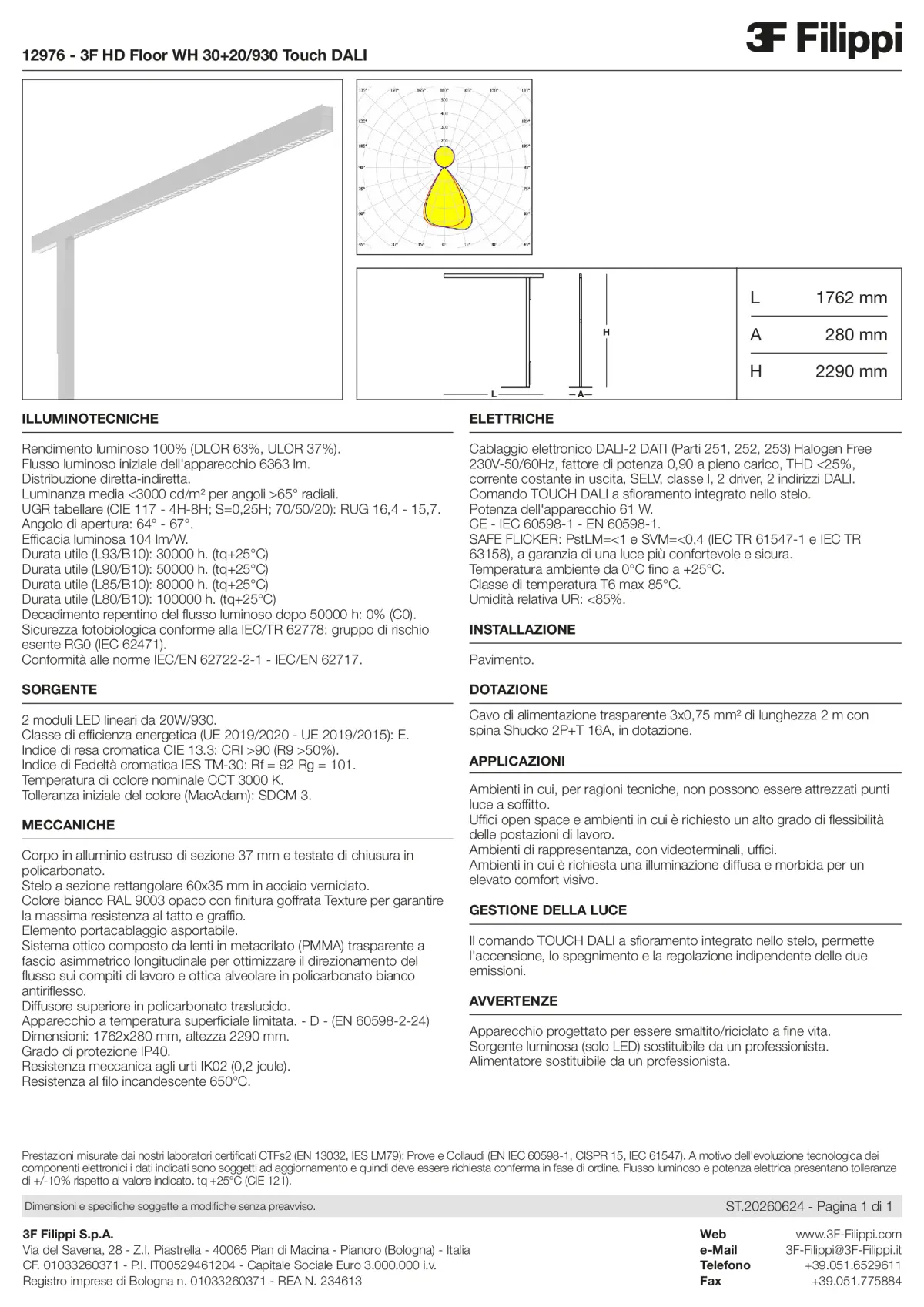12976 - 3F HD Floor WH 30+20-930 Touch DALI - Datasheet - it