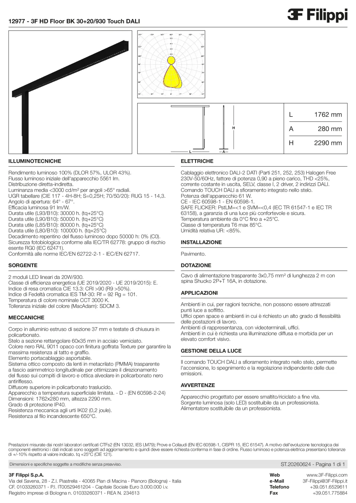 12977 - 3F HD Floor BK 30+20-930 Touch DALI - Datasheet - it