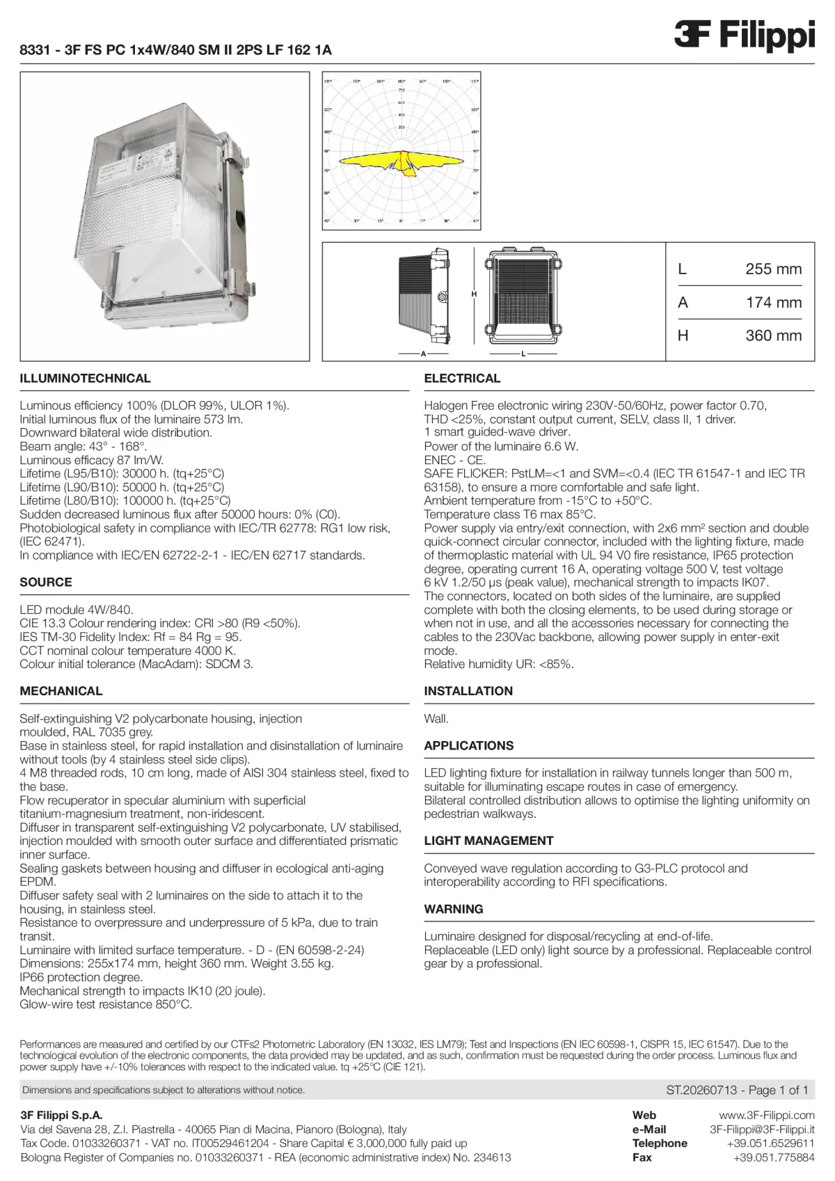 8331 - 3F FS PC 1x4W-840 SM II 2PS LF 162 1A - Datasheet - en