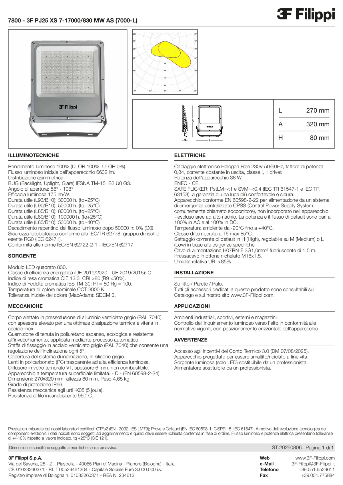 7800 - 3F PJ25 XS 7-17000-830 MW AS (7000-L) - Datasheet - it