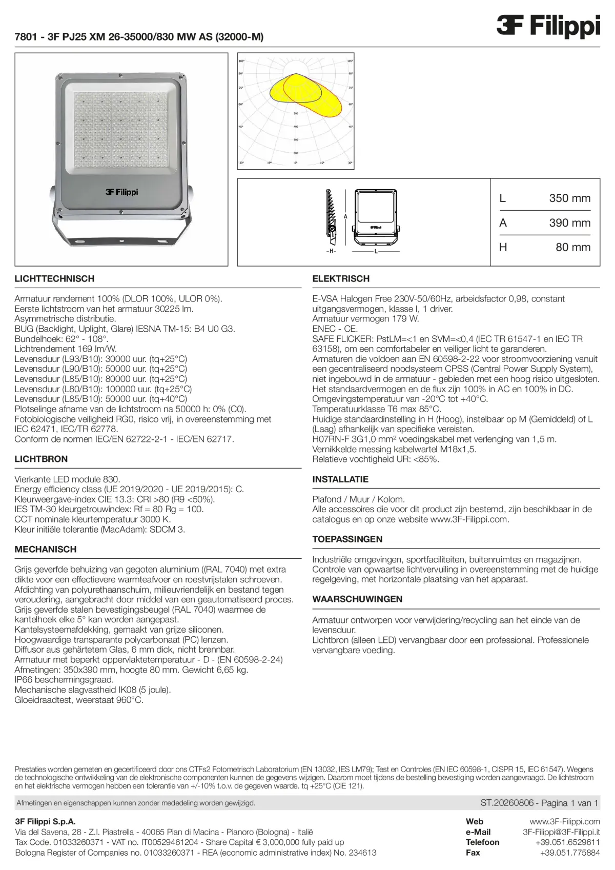 7801 - 3F PJ25 XM 26-35000-830 MW AS (32000-M) - Datasheet - nl