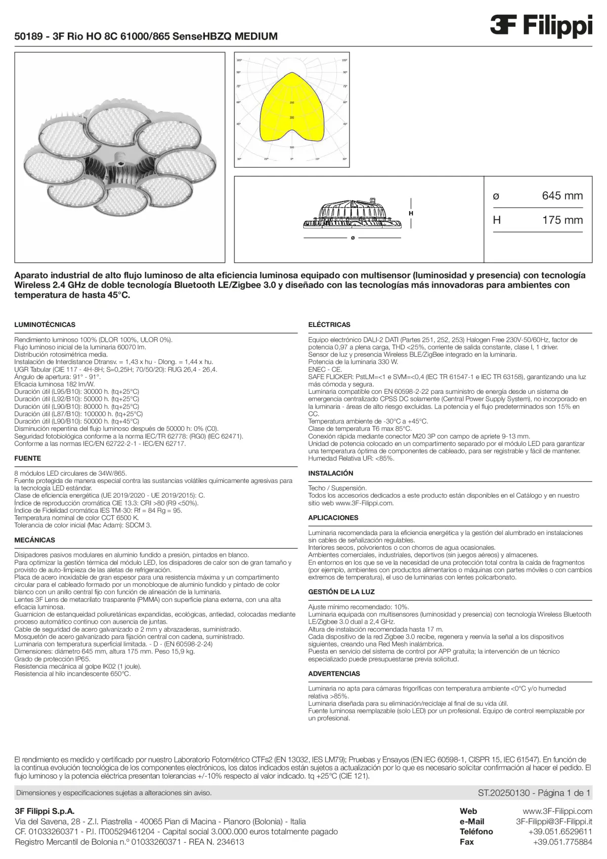 50189 - 3F Rio HO 8C 61000-865 SenseHBZQ MEDIUM - Datasheet - es