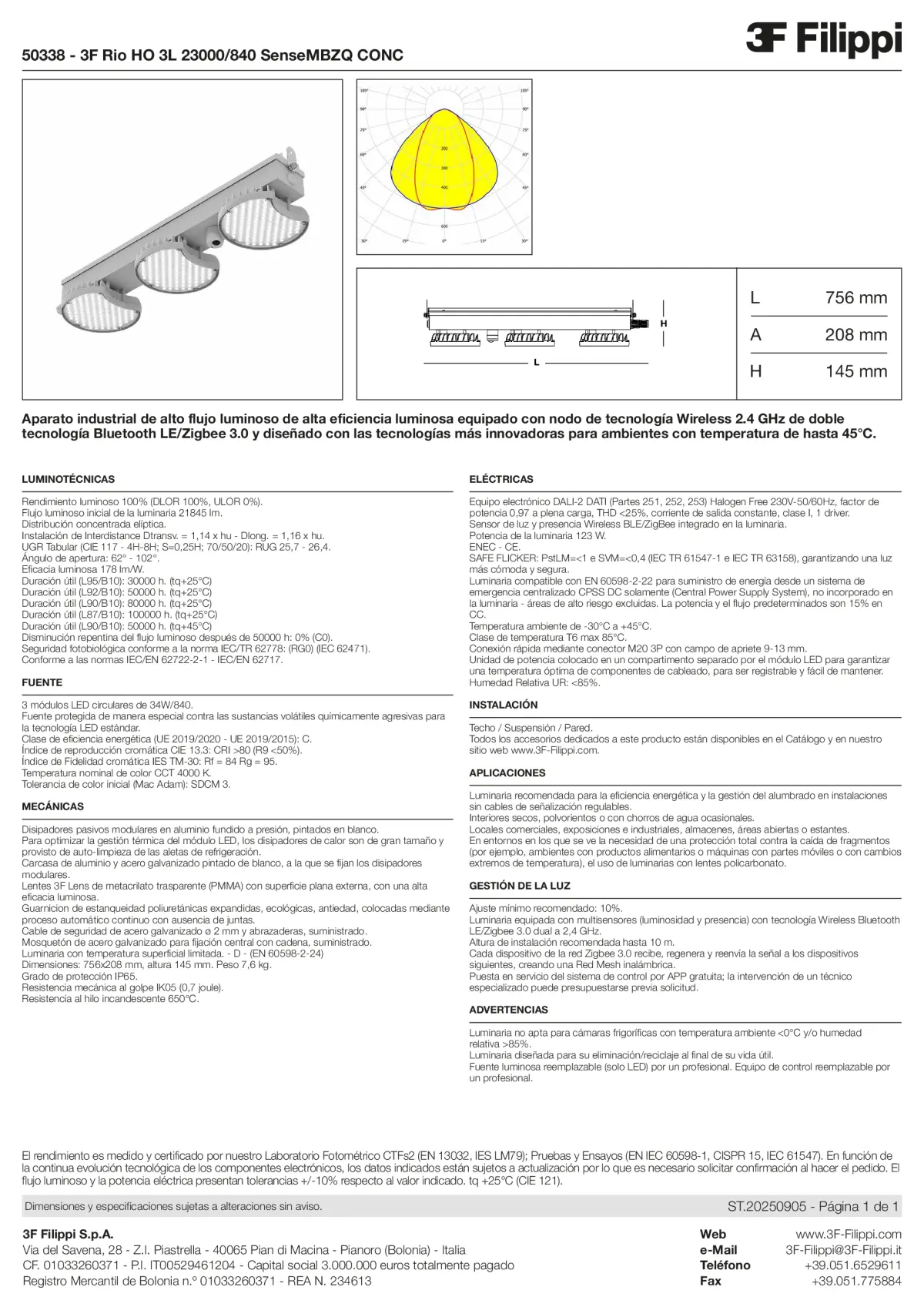 50338 - 3F Rio HO 3L 23000-840 SenseMBZQ CONC - Datasheet - es