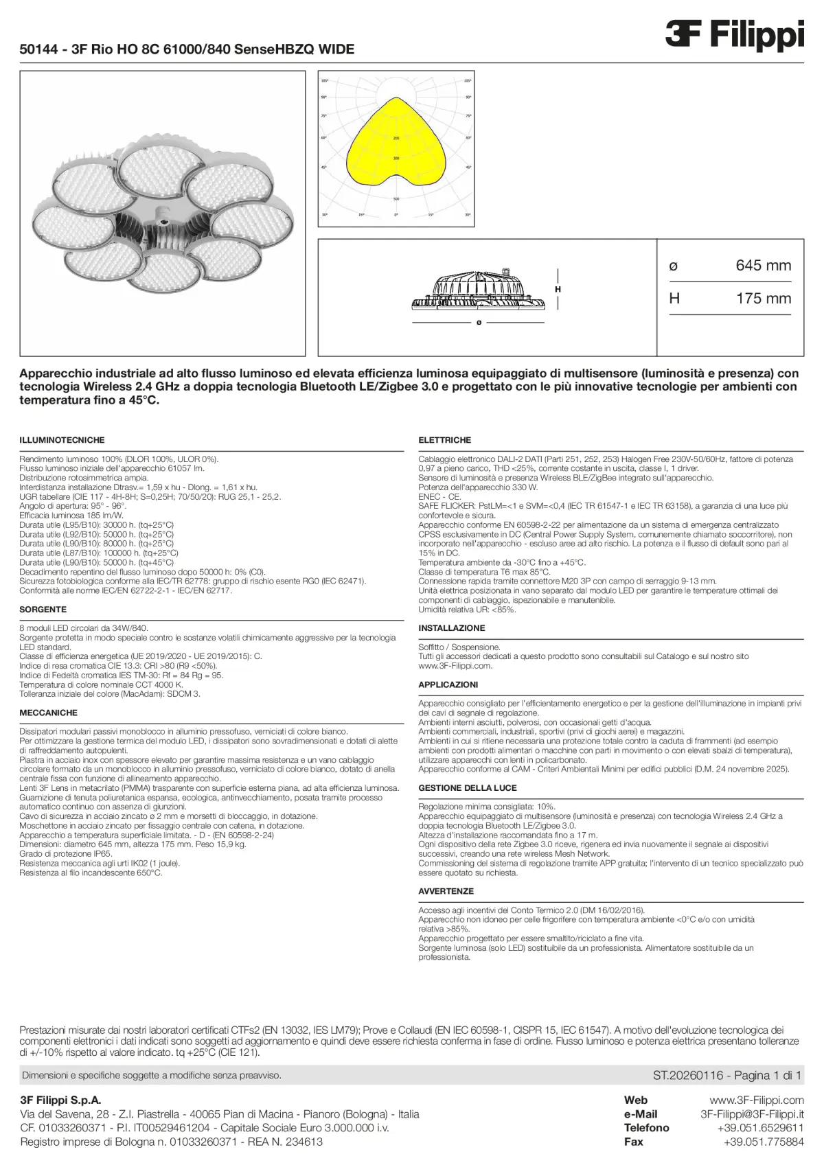 50144 - 3F Rio HO 8C 61000-840 SenseHBZQ WIDE - Datasheet - it