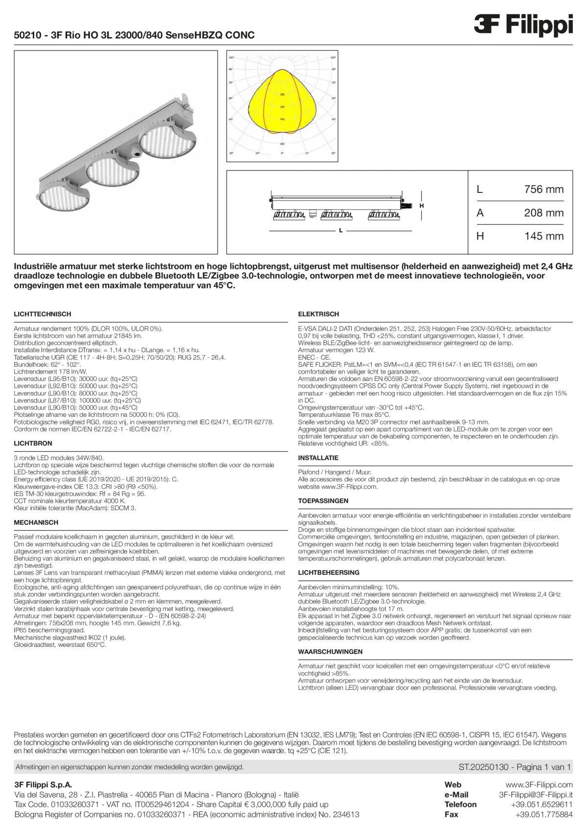 50210 - 3F Rio HO 3L 23000-840 SenseHBZQ CONC - Datasheet - nl