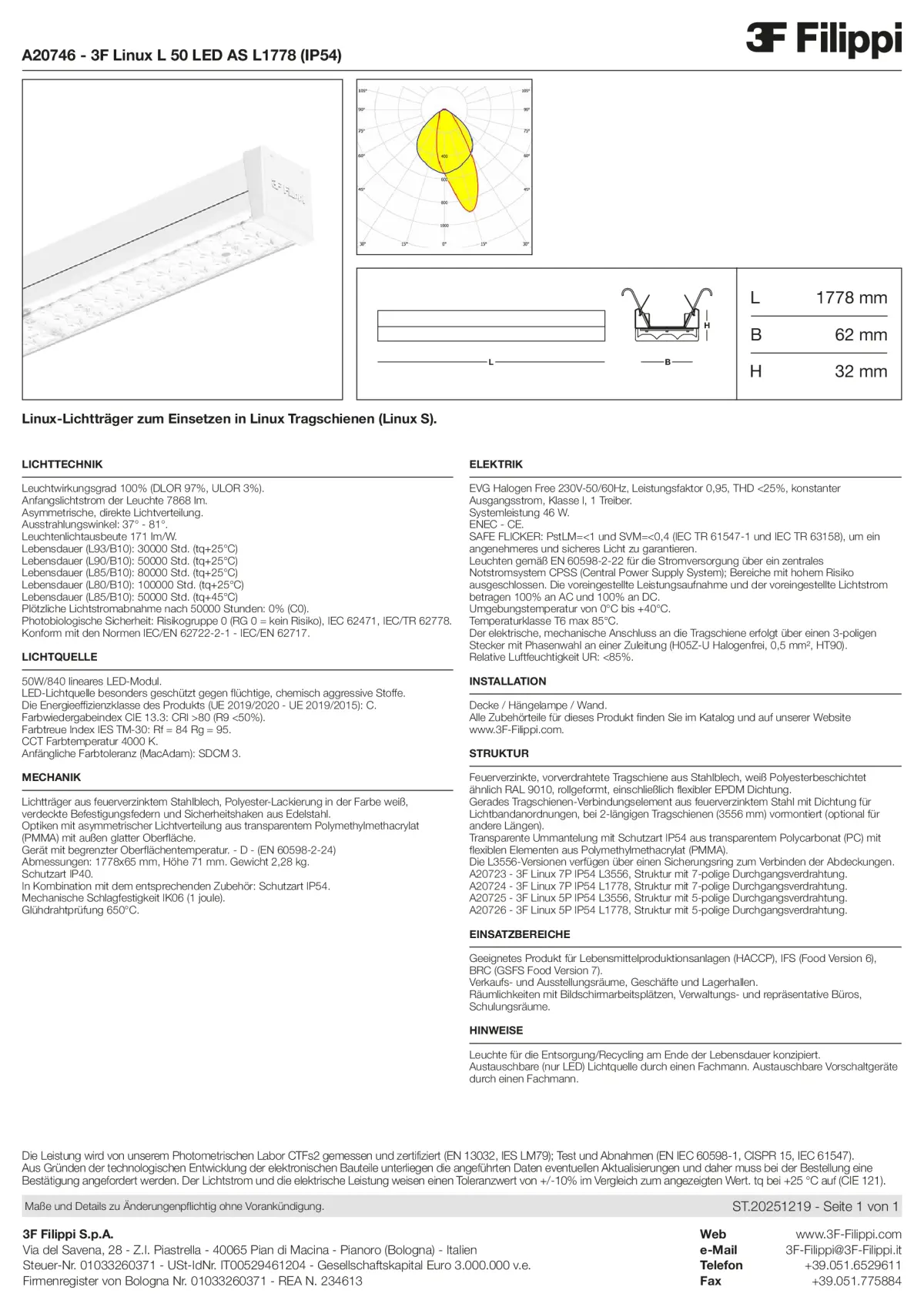 A20746 - 3F Linux L 50 LED AS L1778 (IP54) - Datasheet - de