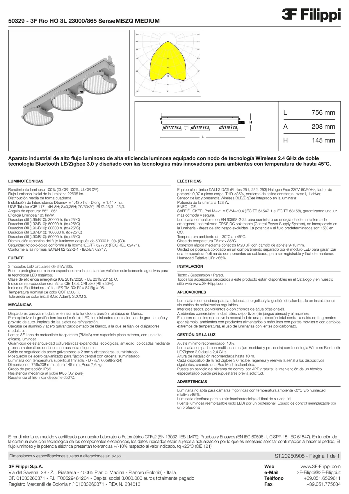 50329 - 3F Rio HO 3L 23000-865 SenseMBZQ MEDIUM - Datasheet - es